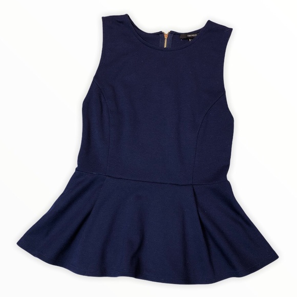 Forever21 Peplum Zip-up Top - Picture 6 of 6